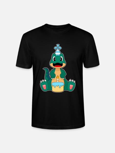Gâteau d’anniversaire dinosaure - T-shirt bio CRAFTER Stanley Stella Unisexe - noir