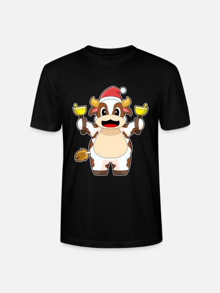 Cloches de Noël Vache Noël - T-shirt bio CRAFTER Stanley Stella Unisexe - noir
