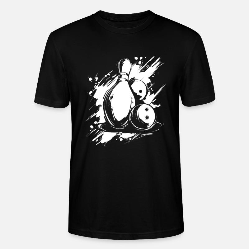 Graphiques de bowling - T-shirt bio CRAFTER Stanley Stella Unisexe - noir