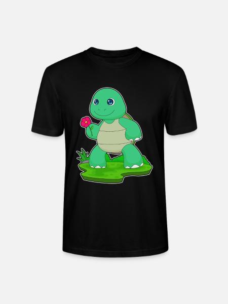 Turtle Flower - Stanley/Stella CRAFTER Unisex Organic T-Shirt - black