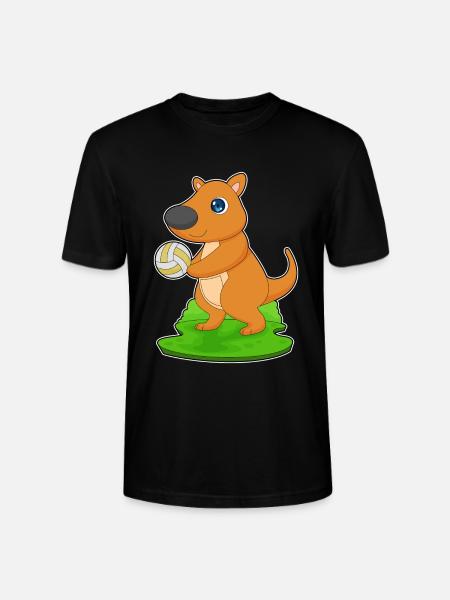 Kangaroo Volleyball Player Volleyball - Stanley/Stella CRAFTER Unisex Organic T-Shirt - black