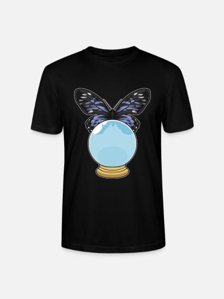 Butterfly Crystal Ball - Stanley/Stella CRAFTER Unisex Organic T-Shirt - black