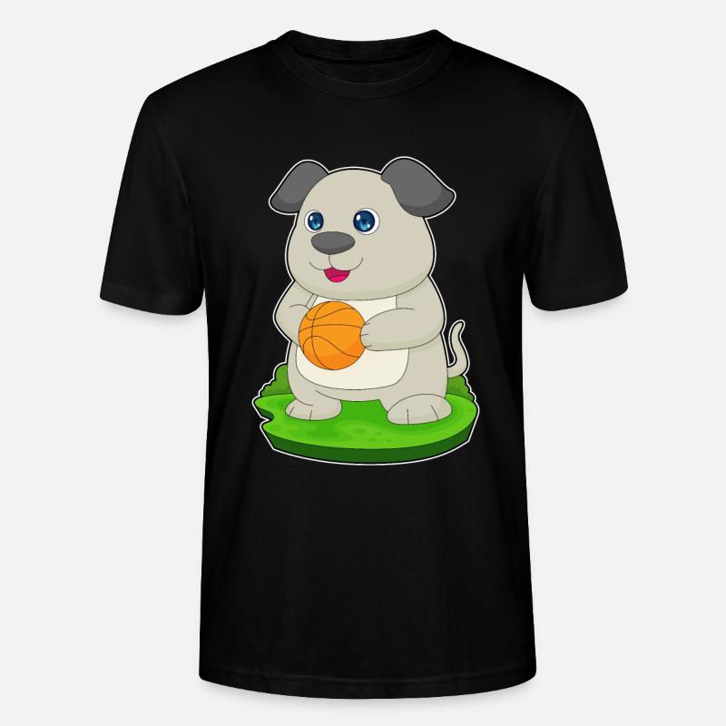 Chien Basketteur Basketteur - T-shirt bio CRAFTER Stanley Stella Unisexe - noir