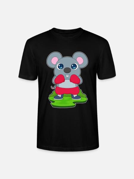 Maus Boxer Boxhandschuhe Boxen - Stanley/Stella Unisex Bio-T-Shirt CRAFTER - Schwarz