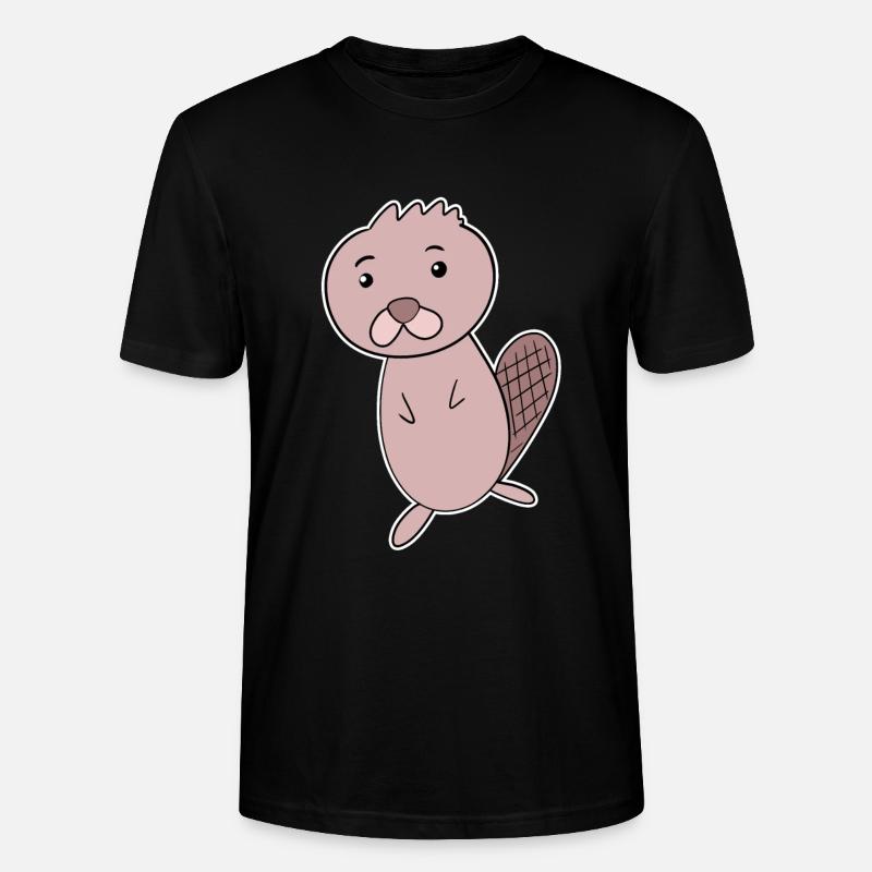 Animal castor - T-shirt bio CRAFTER Stanley Stella Unisexe - noir