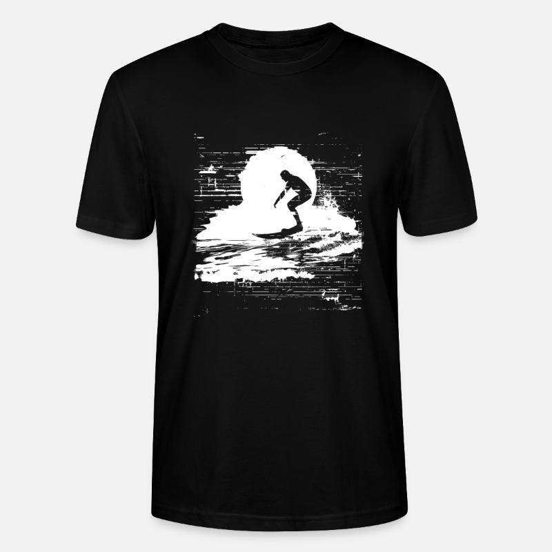 Surfing Skizze - Stanley/Stella Unisex Bio-T-Shirt CRAFTER - Schwarz