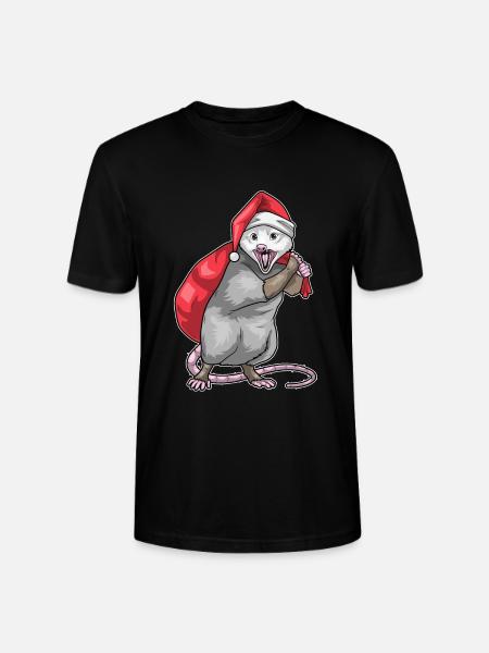 Possums Christmas Christmas Sack - Stanley/Stella CRAFTER Unisex Organic T-Shirt - black