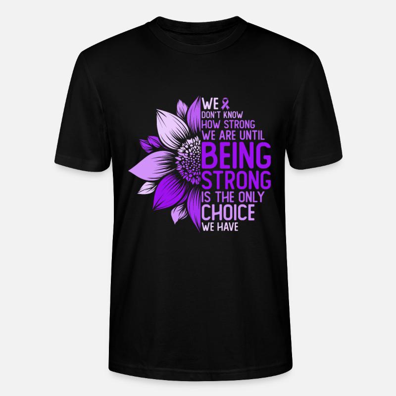 Krebs Bewusstein Sonnenblume Motivation Geschenk - Stanley/Stella Unisex Bio-T-Shirt CRAFTER - Schwarz