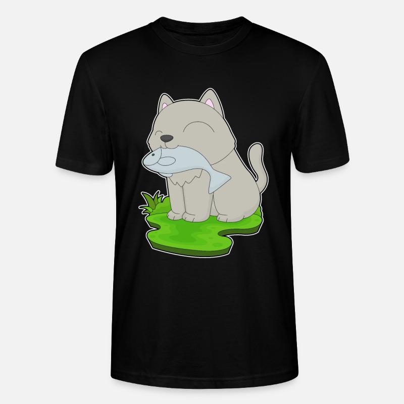 Pêche au chat pêcheur - T-shirt bio CRAFTER Stanley Stella Unisexe - noir