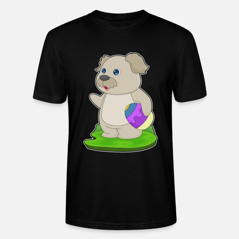 Hund Ostern Osterei - Stanley/Stella Unisex Bio-T-Shirt CRAFTER - Schwarz