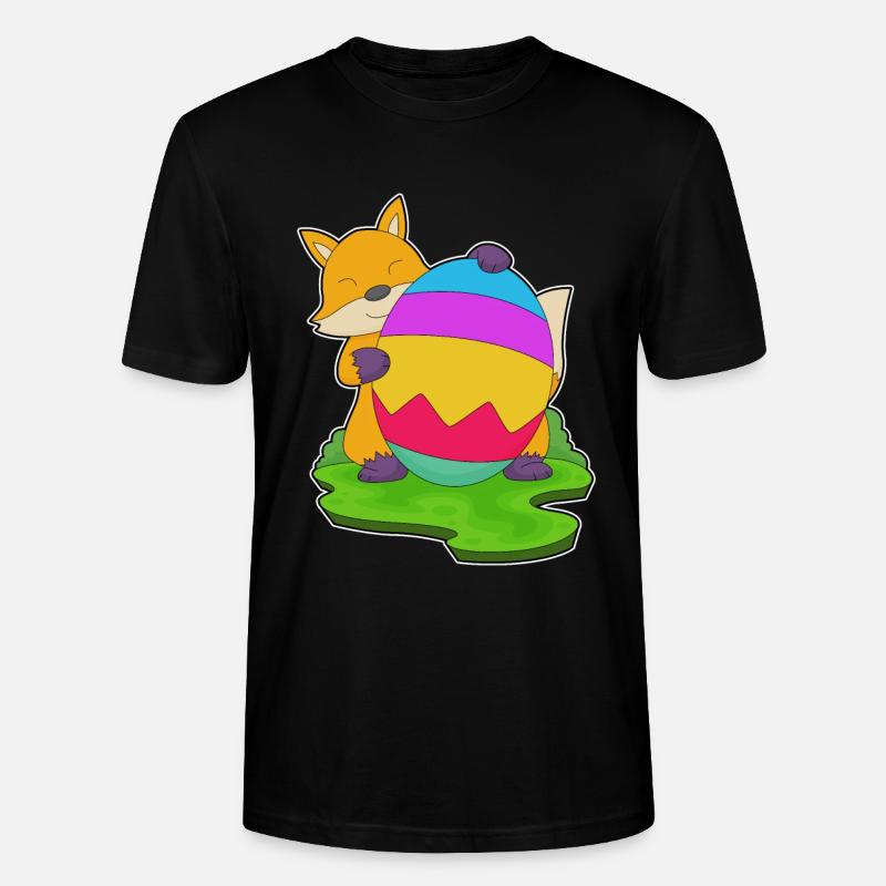 Fuchs Ostern Osterei - Stanley/Stella Unisex Bio-T-Shirt CRAFTER - Schwarz