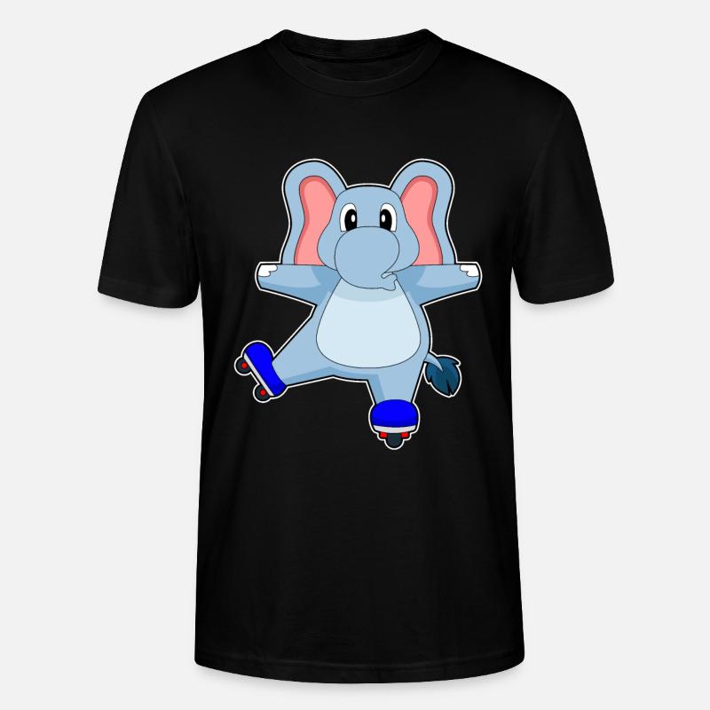 Elefant Inline skating Rollschuhe - Stanley/Stella Unisex Bio-T-Shirt CRAFTER - Schwarz