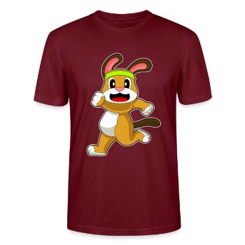 Chien Jogger Jogging Sport - T-shirt bio CRAFTER Stanley Stella Unisexe - bordeaux - Devant - Alina (178cm) & Michal (187cm)