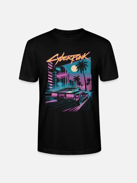 Cyberpunk Retro Stadtstraßen - Stanley/Stella Unisex Bio-T-Shirt CRAFTER - Schwarz