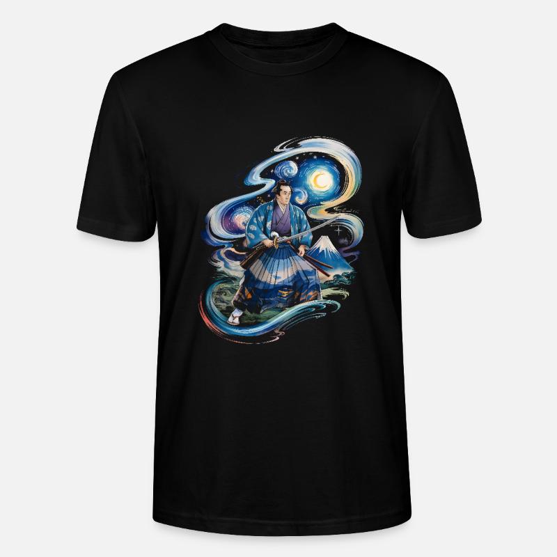 Samurai Ronin Mount Fuji japanisch - Stanley/Stella Unisex Bio-T-Shirt CRAFTER - Schwarz
