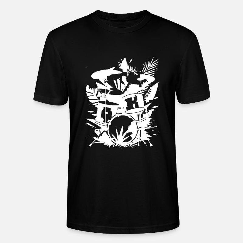 Drum Graphics - Stanley/Stella CRAFTER Unisex Organic T-Shirt - black