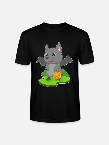 Bat Halloween Pumpkin - Stanley/Stella CRAFTER Unisex Organic T-Shirt - black