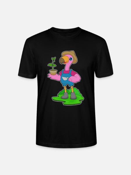 Flamingo Farmer Seedling Farm - Stanley/Stella CRAFTER Unisex Organic T-Shirt - black