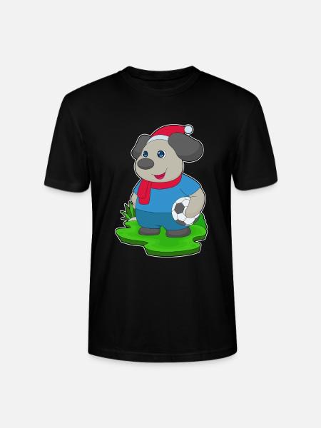 Chien Noël Football - T-shirt bio CRAFTER Stanley Stella Unisexe - noir