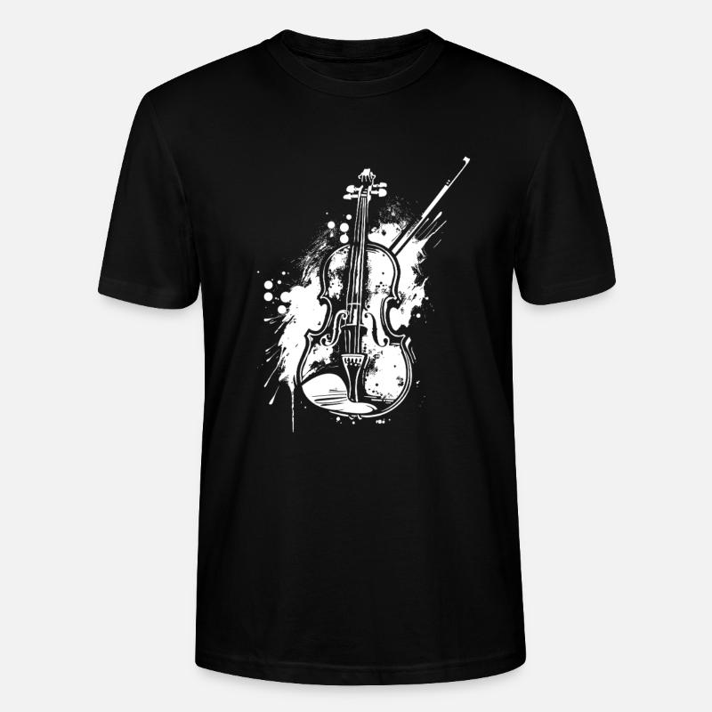Lustige Violine - Stanley/Stella Unisex Bio-T-Shirt CRAFTER - Schwarz
