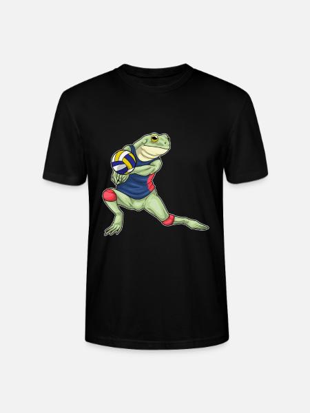 Frog Volleyball Player Volleyball - Stanley/Stella CRAFTER Unisex Organic T-Shirt - black
