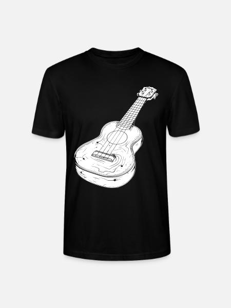 Dessin de ukulélé - T-shirt bio CRAFTER Stanley Stella Unisexe - noir