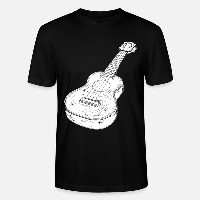 Dessin de ukulélé - T-shirt bio CRAFTER Stanley Stella Unisexe - noir