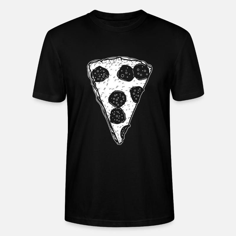 Pizza Zeichnung - Stanley/Stella Unisex Bio-T-Shirt CRAFTER - Schwarz