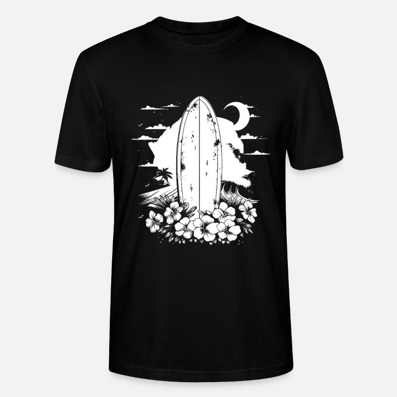 Planche de surf - T-shirt bio CRAFTER Stanley Stella Unisexe - noir