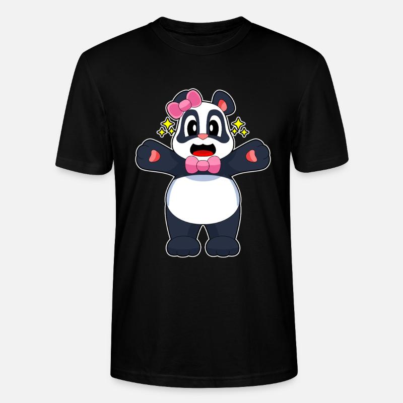 Panda Loop - Stanley/Stella CRAFTER Unisex Organic T-Shirt - black