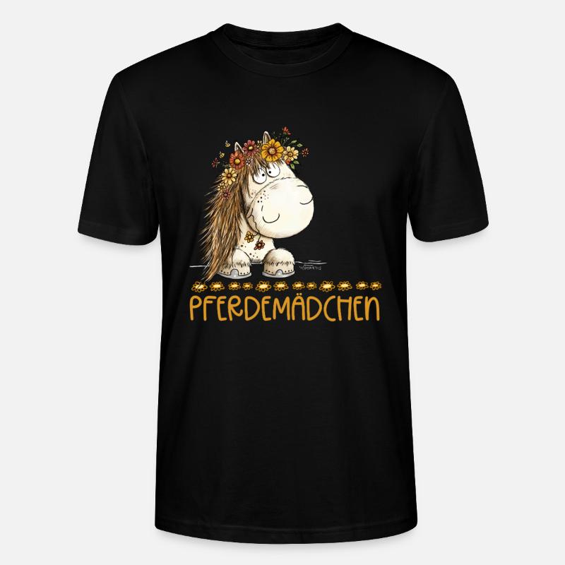 Pferdemädchen Spruch Mit Süßem Pferd - Stanley/Stella Unisex Bio-T-Shirt CRAFTER - Schwarz