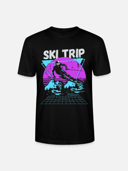 Ski Trip 2026 - Matching Family Snow Skiing - Stanley/Stella CRAFTER Unisex Organic T-Shirt - black