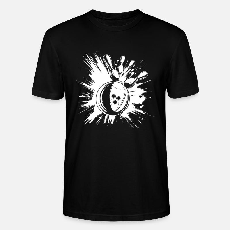 Bowling Strike - Stanley/Stella Unisex Bio-T-Shirt CRAFTER - Schwarz