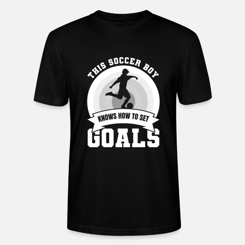 Fußballjunge - Stanley/Stella Unisex Bio-T-Shirt CRAFTER - Schwarz