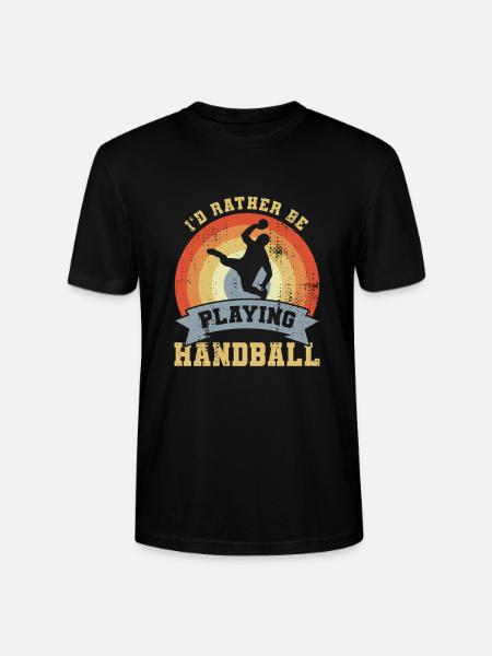 Handball Saying Retro Look - Stanley/Stella CRAFTER Unisex Organic T-Shirt - black