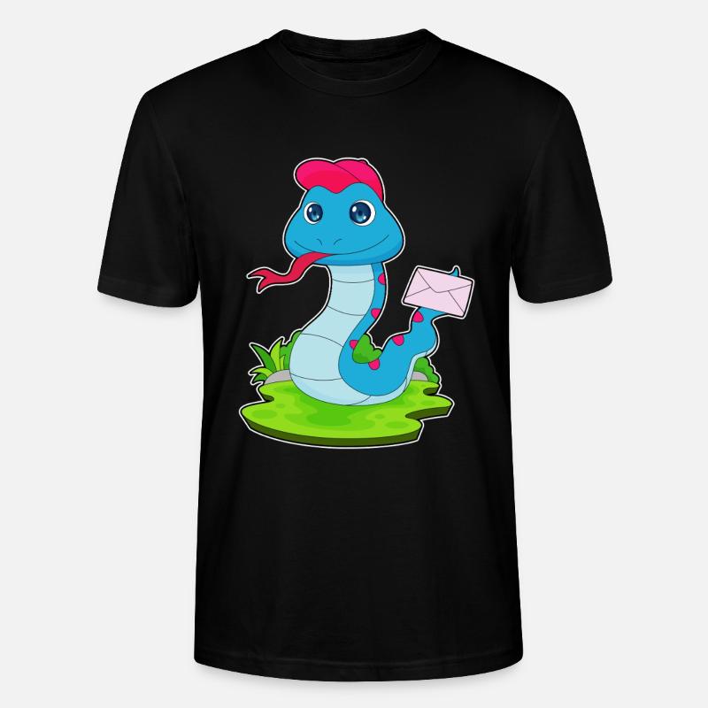 Lettre de serpent - T-shirt bio CRAFTER Stanley Stella Unisexe - noir