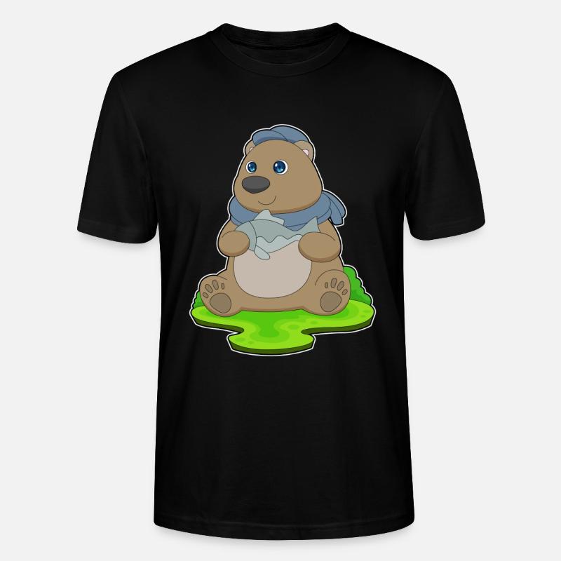 Poisson-ours - T-shirt bio CRAFTER Stanley Stella Unisexe - noir