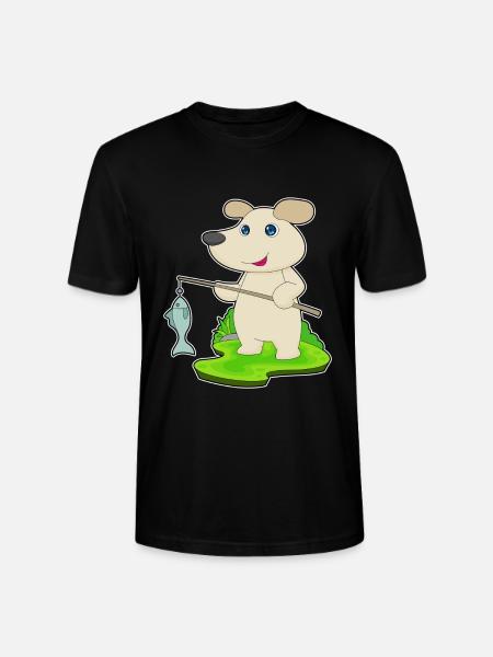 PĂȘche au poisson Dog Angler - T-shirt bio CRAFTER Stanley Stella Unisexe - noir