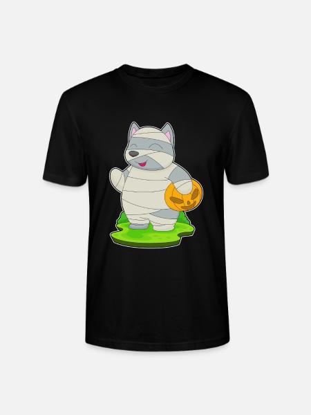Cat Halloween Mummy - Stanley/Stella CRAFTER Unisex Organic T-Shirt - black