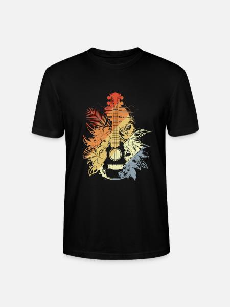 Ukulele Cartoon Look - Stanley/Stella CRAFTER Unisex Organic T-Shirt - black