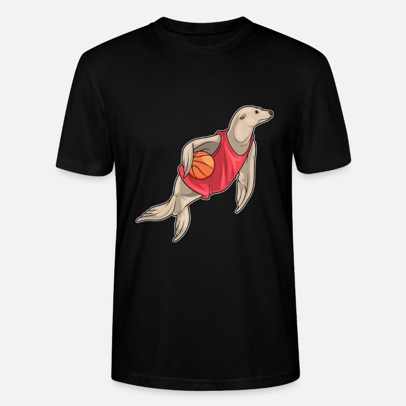 Seal Basketteur Basketteur - T-shirt bio CRAFTER Stanley Stella Unisexe - noir
