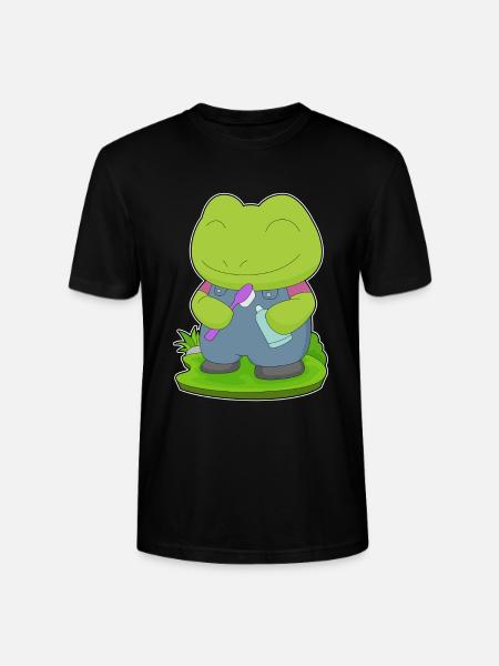 Frosch Zahnbürste - Stanley/Stella Unisex Bio-T-Shirt CRAFTER - Schwarz