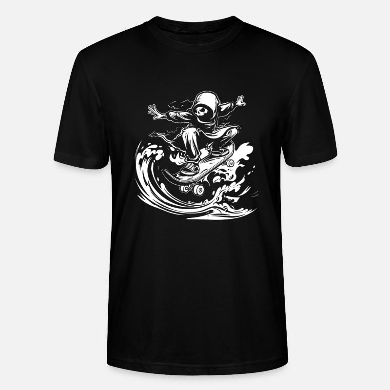 Bande dessinée de skateboard - T-shirt bio CRAFTER Stanley Stella Unisexe - noir