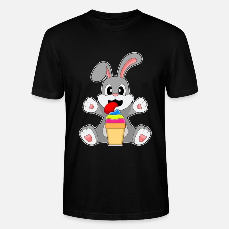 Hase Eisbecher - Stanley/Stella Unisex Bio-T-Shirt CRAFTER - Schwarz