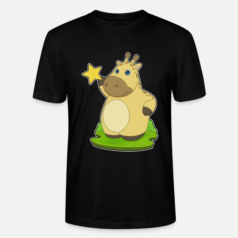 Étoile Girafe - T-shirt bio CRAFTER Stanley Stella Unisexe - noir