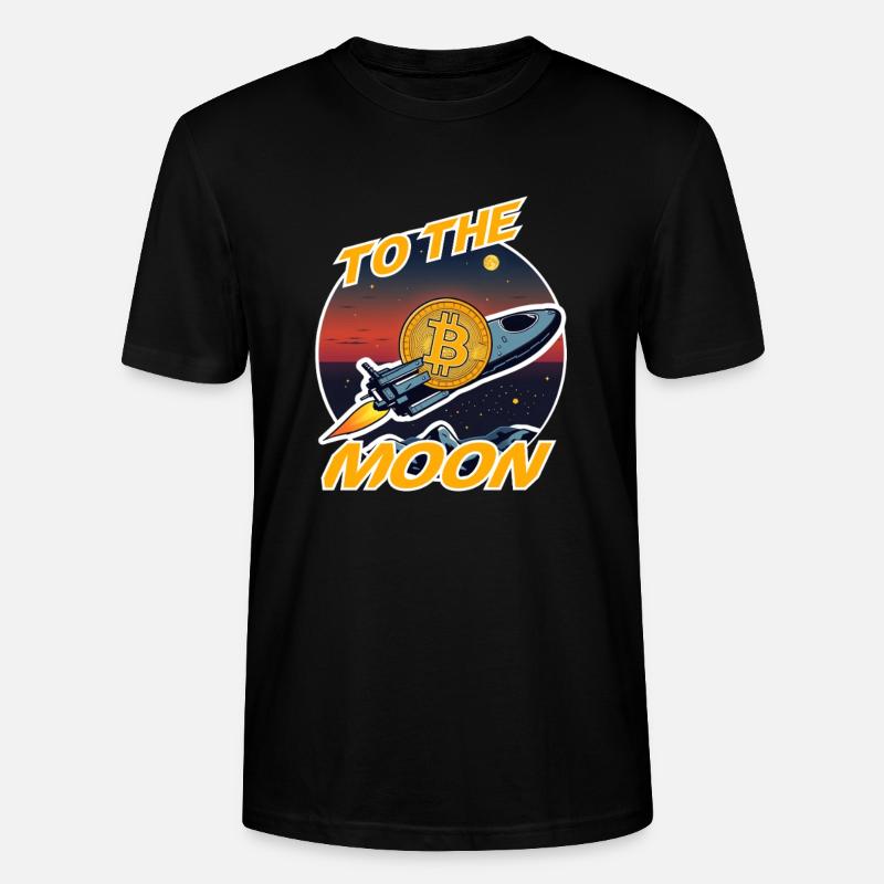 Bitcoin to the Moon - Stanley/Stella Unisex Bio-T-Shirt CRAFTER - Schwarz