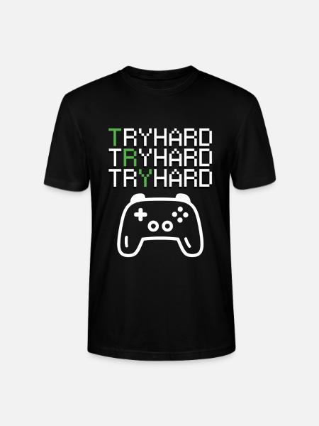 Real Tryhard Gamer Graphics - Stanley/Stella CRAFTER Unisex Organic T-Shirt - black