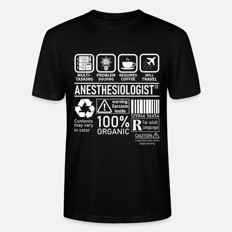 Anestesista multi tasking problem solving - Maglietta unisex ecologica CRAFTER di Stanley/Stella - nero