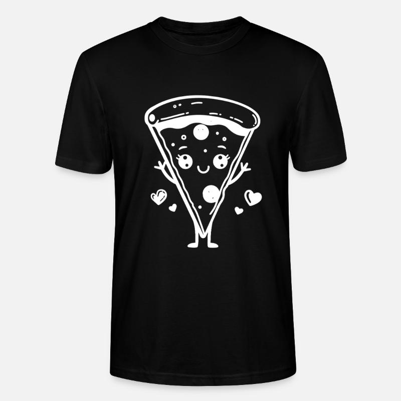 Pizza Comic Stil - Stanley/Stella Unisex Bio-T-Shirt CRAFTER - Schwarz