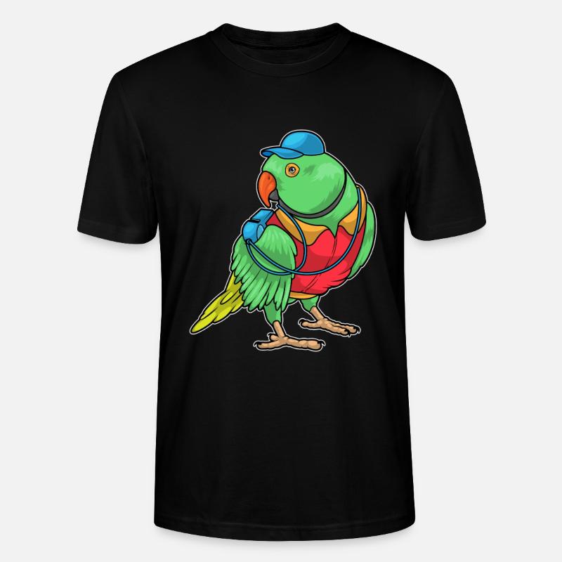 Sifflet d’arbitre Parrot - T-shirt bio CRAFTER Stanley Stella Unisexe - noir